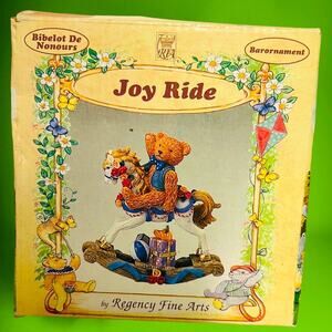 New! In box Vintage Joy Ride Bear by Regency Fine Arts Resin Rocking Chair Horse